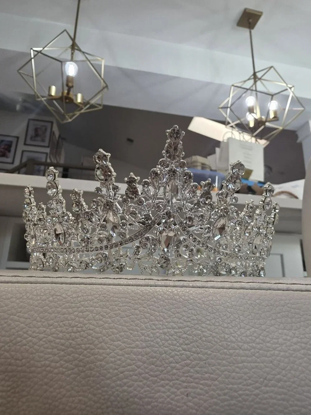 Silver Rhinestone Crystal Tiara Crown For Weddings, Pageants Special Occasions